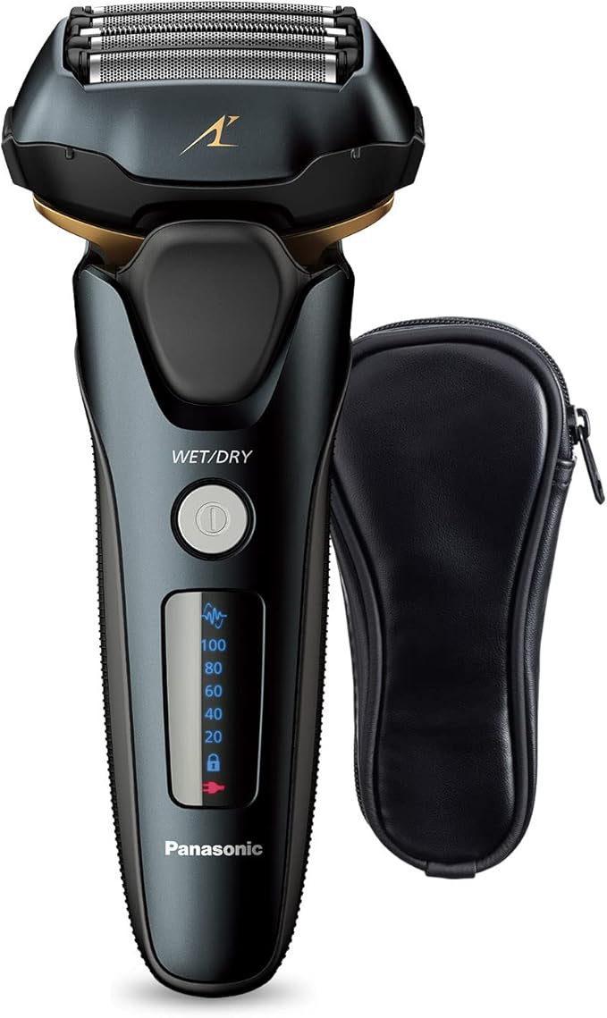 Panasonic ARC5 Electric Razor for Men with Pop-up Trimmer, Wet Dry 5-Blade Electric Shaver with Intelligent Shave Sensor and 16D Flexible Pivoting Head - ES-LV67-K (Black) (Renewed)