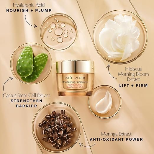 Estée Lauder Revitalizing Supreme+ Youth Power Cream | Face Moisturizer with Hyaluronic Acid & Peptides | Anti-Aging
