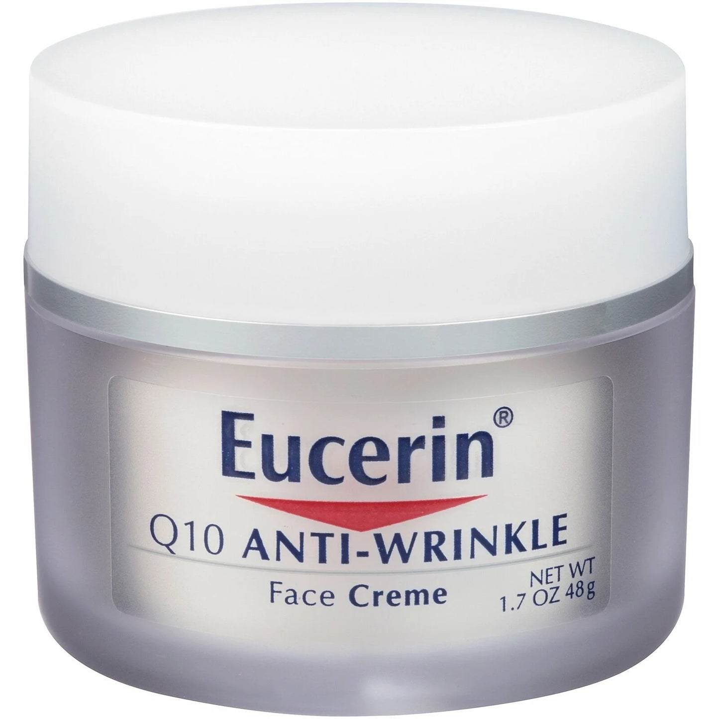 Eucerin Q10 Anti-Wrinkle Face Creme, Unscented, 1.7 oz (1 Pack)