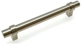 Richelieu Hardware BP5016128195 Greenwich Collection 5 116-inch (128 mm) Center-to-Center Brushed Nickel Modern Cabinet and Drawer Bar Pull Handle for Kitchen, Bathroom, and Furniture