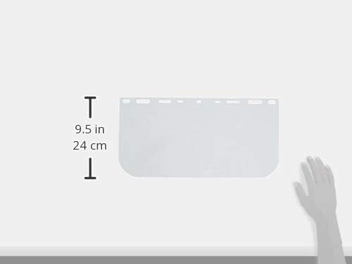 Replacement Face Shield, 8"x 15.5"x .040, Clear Polycarb, Model 15151