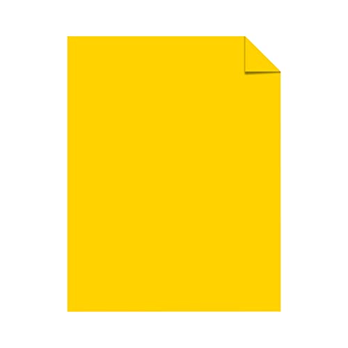 Neenah Astrobrights Bright Color Paper, 8 12in. x 11in., 24 Lb, FSC Certified, Solar Yellow, Ream Of 500 Sheets, 21538