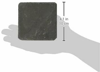 4 pc Set Grey Slate Coaster Natural Square Drink Placemats Drinks Cups Coasters