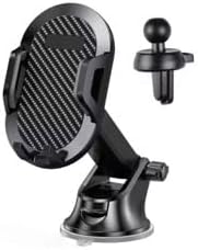 Car Phone Mount with Suction Cup Universal Phone Holder Stand for Dashboard Windshield Compatible with iPhone 13 12 11 Pro Max X 8 7, Samsung Galaxy, Xiaomi, Huawei, GPS Mobile Support
