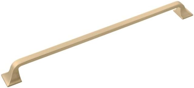 Hickory Hardware 1 Pack Solid Core Kitchen Cabinet Pulls, Luxury Cabinet Handles, Hardware for Doors Dresser Drawers, 12 Inch Hole Center, Champagne Bronze, Forge Collection