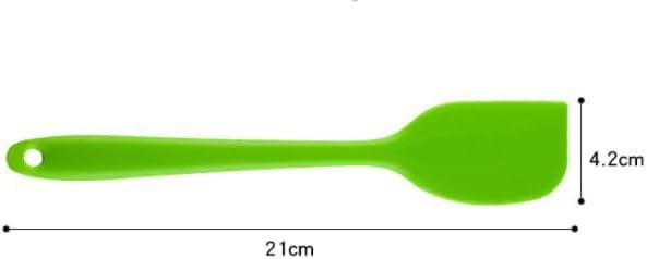 Silicone Spatula for Cooking Heat Resistant, 8.27 Inch Small Kitchen Spatula Silicone, Flexible Rubber Spatula for Baking (Blue)