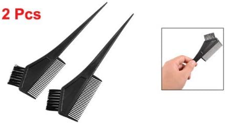XYWHPGV Hair Dye Color Coloring Brush Straight Bristle Plastic Comb 2 Pieces Black(ba54e 276b0 6c98d 2b603 4c83a 533ca
