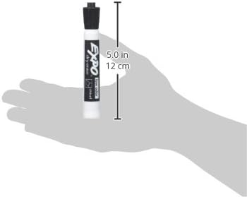 EXPO Low Odor Dry Erase Markers, Black, Chisel Tip for Versatile Lines, Perfect for Home, Classroom and Office, Pack of 12