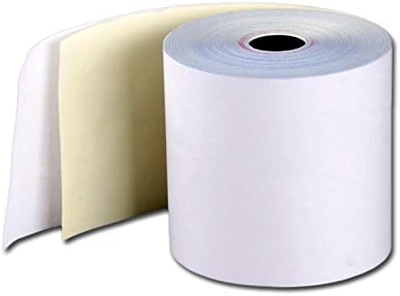 (10 Rolls - 50 GSM) 3'' x 95' WhiteCanary 2 Ply Carbonless Kitchen Printer Paper Cash Register Receipt Rolls for Star Micronics SP2000, UP389 VeriFone Omni 480, Printer 220, 250, 900 TMU 220
