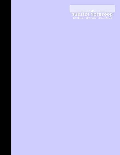 Periwinkle Subject Notebook: Solid Color