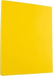 JAM PAPER Colored 24lb Paper - 90 gsm - 8.5 x 11 - Yellow Recycled - 50 SheetsPack