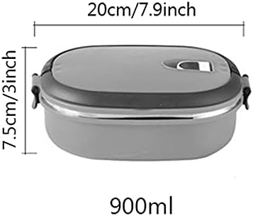 VALINK Lunch Box Containers for Hot Food, Portable Rectangular Lunch Box Stainless Steel Insulated Food Storage Container for Outdoor Camping Picnic