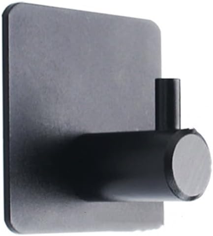 NevStp 123PCS Self Adhesive Wall Hook Black Gold Hanging Hooks for Wall Bathroom Towel Holder No Drill Bathroom Organaizer,1pcs Black