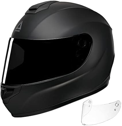 TRIANGLE Motorcycle Helmets Full Face Motorcycle Helmet for Men & Women with Tinted and Clear Visor Meet Dot Approved