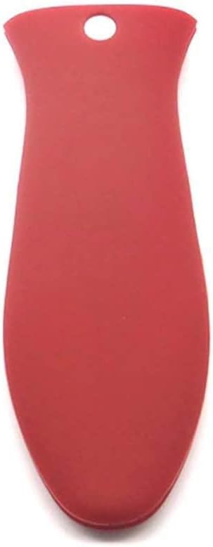 1Pc Heat-Resistant Silicone Hot Handle Holder Pot Sleeve Grip Handle Cover Potholder Sleeve Cookware Handles for Cast Iron, Pans, Metal Frying Pans, Skillets, Griddles Red Clever Design
