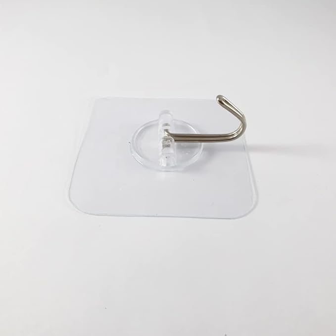 10 PCS Self Adhesive Heavy Duty Waterproof Transparent Wall Hooks, Kitchen Hooks, Bathroom Shower Hooks, Towel Hooks, Home Improvement Hooks