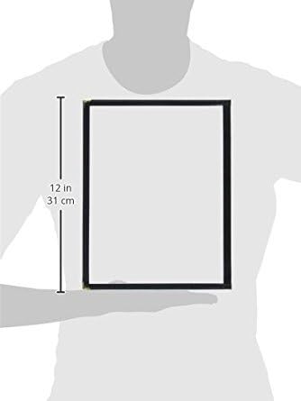 Winco Double Fold Menu Cover, 12-Inch x 9.5-Inch, Black