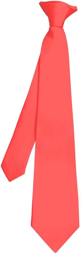 Moda Di Raza Pretied Banded Clip On Ties for Men and Young Men, Made of Woven Microfiber Fabric Tie Clip for Kid and Adult