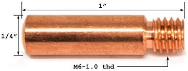 CHOWEL A4, 20 ea, 0.035" Replacement MIG contact tips, Tweco style, 11-35, compatible with various MIG welders such as Hot Max, Binzel, Clark, and Tweco Mini-mig, Tweco, Lincoln Magnum 100L.