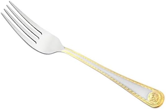 Luxury Mirror Polished Brushed Stainless Steel Dinner Fork Set of 6 (Gold Color) Flatware for Home Kitchen Restaurant, Dishwasher Safe