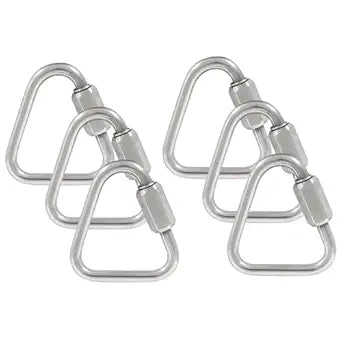 6Pcs Delta Quick Links 18 Inch 316 Stainless Steel Triangle Locking Quick Connector, M3.5 Quick Link Chain Heavy Duty Durable Chain Connector - 330lbs Capacity