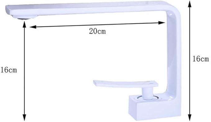 Bathroom Basin Faucet BlackWhite Solid Brass Faucet Tap Hot and Cold Faucet,PopUp with Overflow