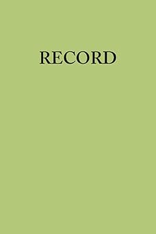 Green Record Book Narrow Ruled: Narrow Lined (0.25") Notebook, Log Book, Journal