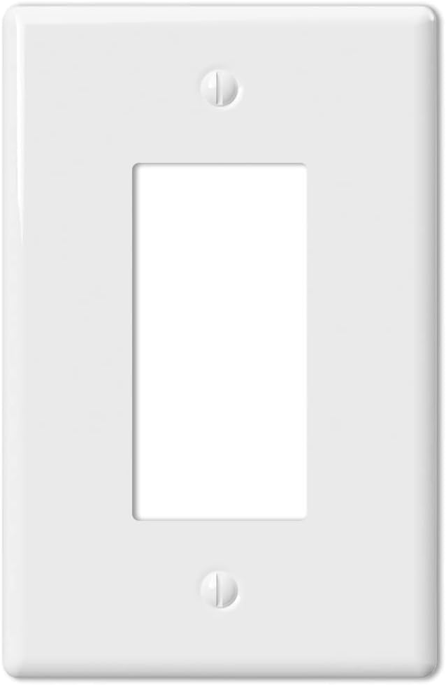 Amerelle 3000rw Metro Rocker Wall Plate, Ceramic, White, 4.5 Inch