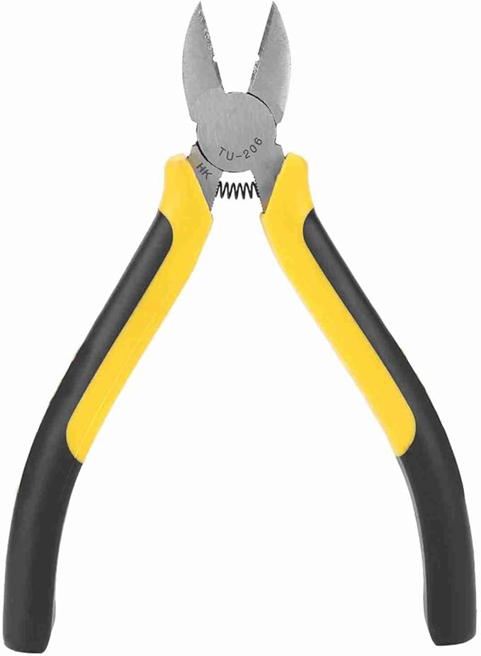 Wire Cutter 6 Inch Wire Cutter Micro Diagonal Pliers High Exactness Side Cutters Pliers for Cut Electronics, Wires Skidproof (TU-206)