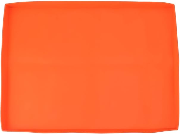 Griddle Mat Heavy Duty Silicone Grill Cover Protects Your Griddle From Debris All Season BBQ Grill Mat (22in Orange)