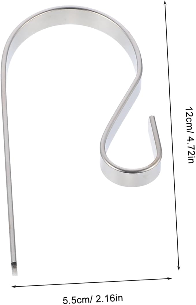 Pack of 2 metal hooks for Christmas socks, metal hooks for Christmas stocking decoration, fireplace hooks, iron hooks