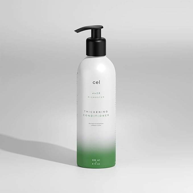 Cel Microstem Natural Hair Thickening Conditioner (8 fl oz) Stem Cell Extract Anti Thinning Conditioner Professional Grade Biotin Sulfate Paraben Free - Suitable for Men Women