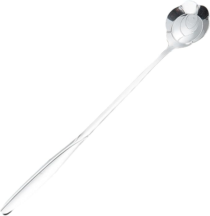 Long Handle Stirring Spoon - Stainless Steel Coffee Mixing Spoons Cocktail Stir Spoons, Ice Cream Spoon, Bartender Mixing Spoon Cocktail Stirrers for Coffee Milkshakes Cold Drink, Cutlery Supplies