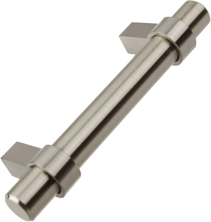 3" CC Solid Steel Euro Bar Cabinet Pull Stainless Steel - 4005-76-SS-1