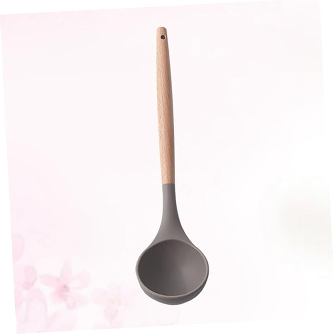 KICHOUSE Kitchen Utensils Cookware Soup Ladle Kitchen Appliances Bamboo Spatula Wooden Handle