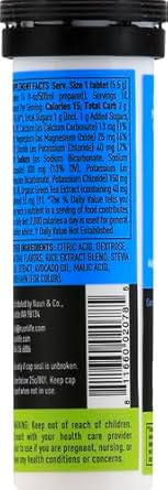 Nuun Sport Caffeine: Electrolyte Tablets, Fresh Lime, 1 Tube (10 servings)