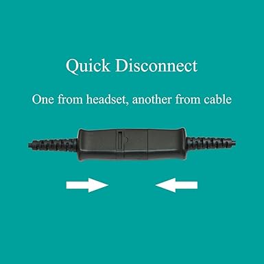 3.5mm Headset Adapter Cable Compatible with Plantronics QD for Android Cell Phone Smartphone Tablet Mac Laptop & Other Smart Devices with Single 3.5mm Jack 4 Poles CTIA