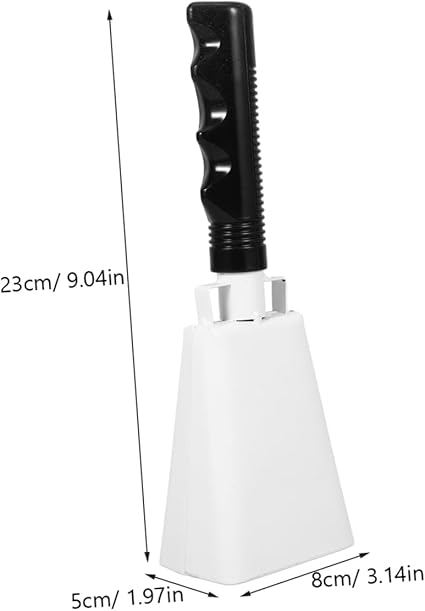 LIFKOME Metal Cowbell Musical Instrument Toy Practical Cowbell for Instrument Toy Shaking Cheer Hand Bell for Football Matches Bulk