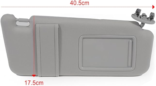 Right Passenger Side Gray Sun Visor Fits 2010-2011 for Toyota for Camry 2.5L Replace 74310-06750-B0