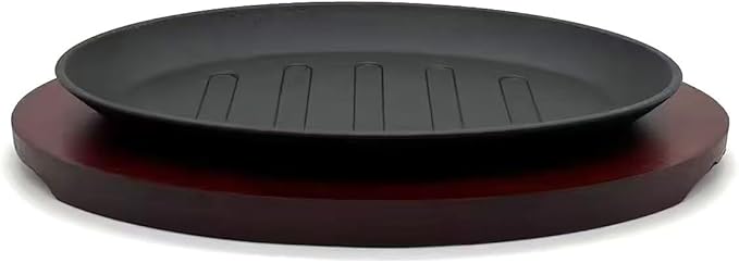 Cast Iron Griddle Plate, 8 Inch Square, Black