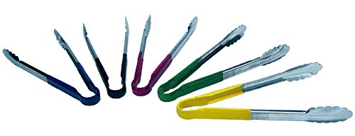 Update International (TOPP-9YE) 9" Stainless Steel Kitchen Spring Tongs