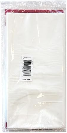 Party Dimensions White 54" x 108" Solid Rectangular Plastic Table Cover 1 Pc