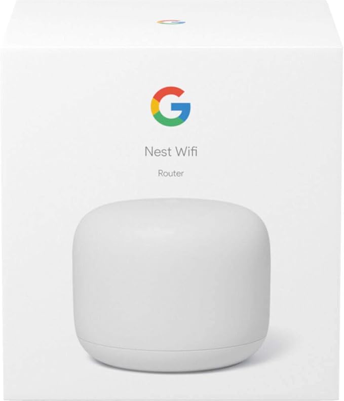 Google Nest Wifi - AC2200 - Mesh WiFi System - Wifi Router - 2200 Sq Ft Coverage - 1 pack