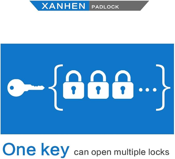 Lock Outdoor Padlocks, Key Lock, Padlocks with Same Key - Laminated Steel Keyed Padlocks with Long Shackle, 2 Pack, for Hasp Latch, Sheds, Fences, Storage Locker, School, Gym