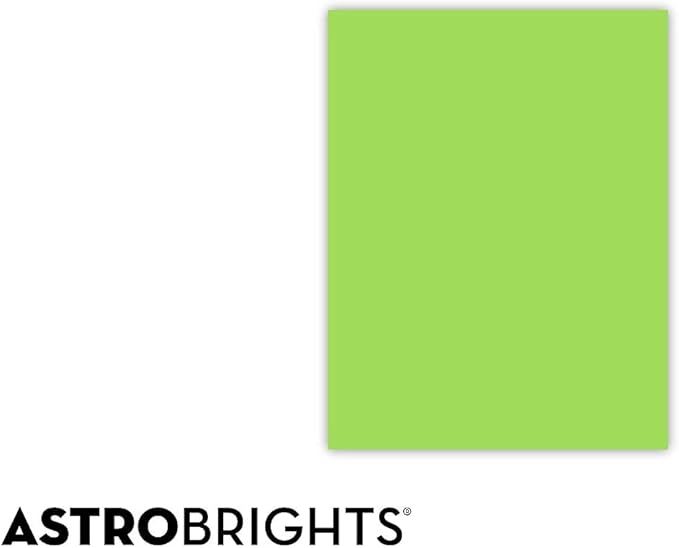 Neenah Astrobrights Premium Color Paper, 24 lb, 8.5 x 11 Inches, 500 Sheets, Martian Green (WAU21801)