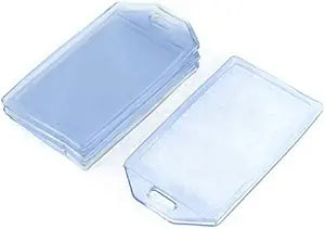 Ucland Plastic Vertical ID Badge Card Holder Pocket Pouch 4pcs Clear