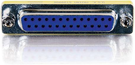 C2GCables to Go 02774 DB25 FF Mini Gender Changer (Coupler), SilverYellow