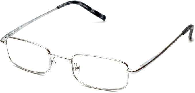 Calabria Reading Glasses - R753 Shiny Silver 5.00