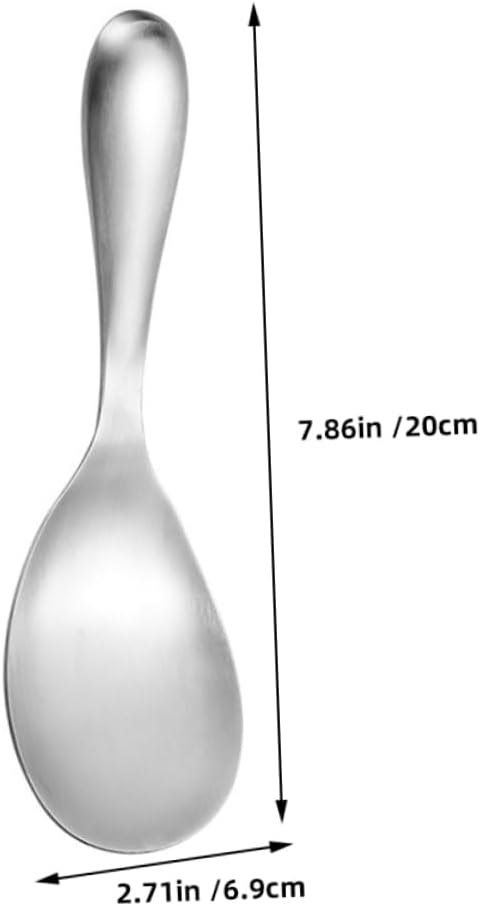 Stainless Steel Rice Spoon Ergonomic Non Stick Rice Serving Spoon Practical Kitchen Utensil for Rice Cookers and Serving Dishes Matte Finish