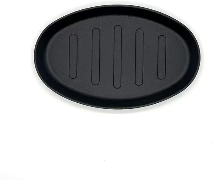 Cast Iron Griddle Plate, 8 Inch Square, Black